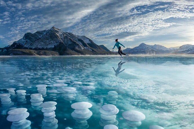 Abraham Ice Bubble/Sunwapta Falls,Snowshoeing,Icefield, Bow&Peyto - The 7:00 a.m. start and the long road north