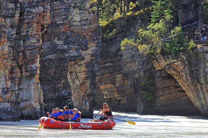Athabasca Canyon Run Family Rafting: Class II Plus Rapids - The safety briefing and first paddle strokes