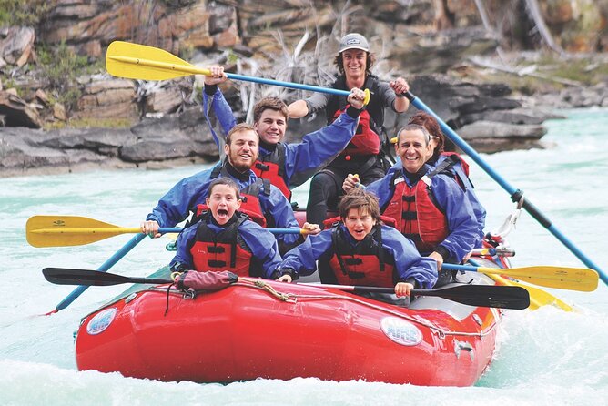 Athabasca Expressway Whitewater Rafting - Getting dressed for a cold Canadian river