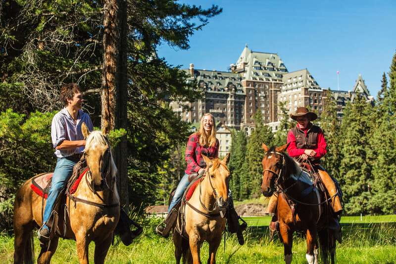 Banff: 4-Hour Sulphur Mountain Intermediate Horseback Ride - Following the trail toward Mount Rundle