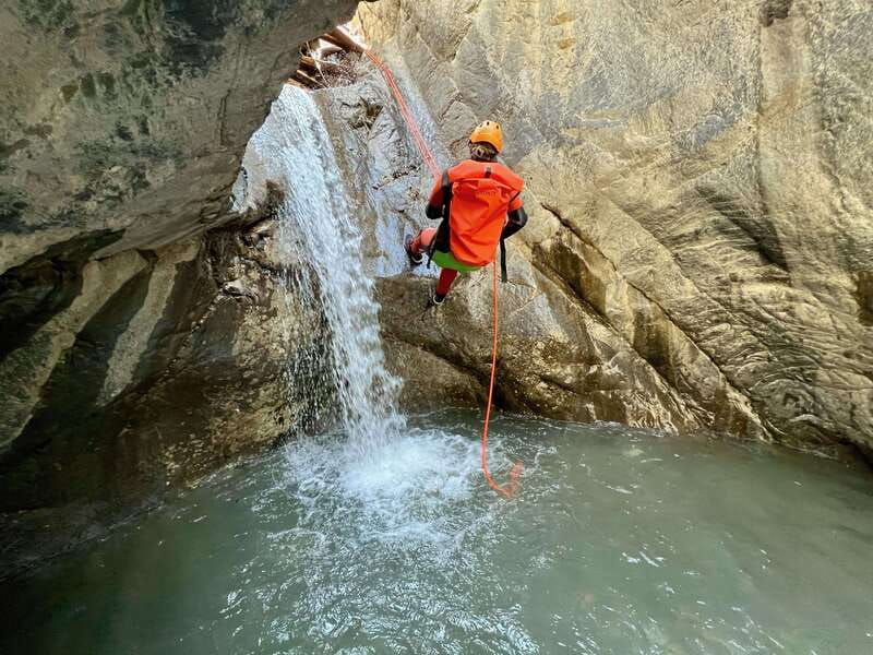 Banff: Beginner Canyoning Half-Day Tour - The canyon teaches you one rappel at a time