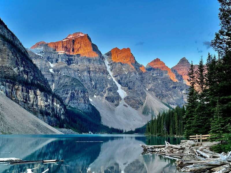 Banff/Canmore: Sunrise at Moraine Lake w/ Lake Louise Option - The early pickup from Banff, Canmore, and Lake Louise