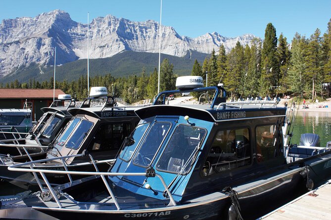 Banff Fishing on Lake Minnewanka - Meeting at the lake requires a little planning