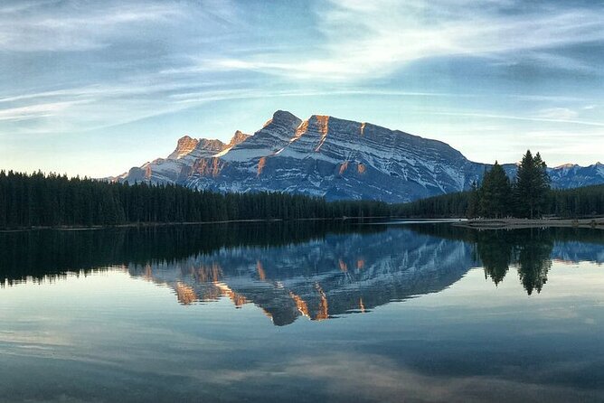 Banff Gondola Hot Springs Bow Falls and Three Lakes tour - Lake Minnewanka brings the widest water views