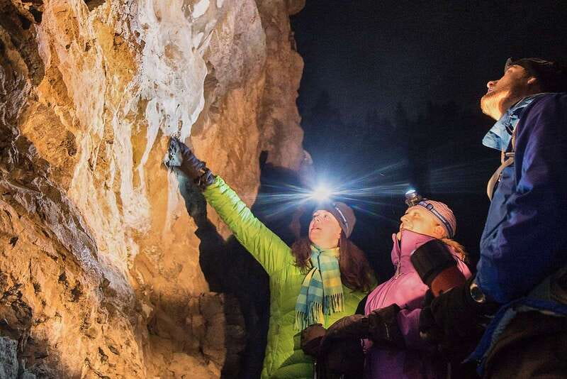 Banff: Johnston Canyon Evening Icewalk - Gearing up at the Johnston Canyon trailhead