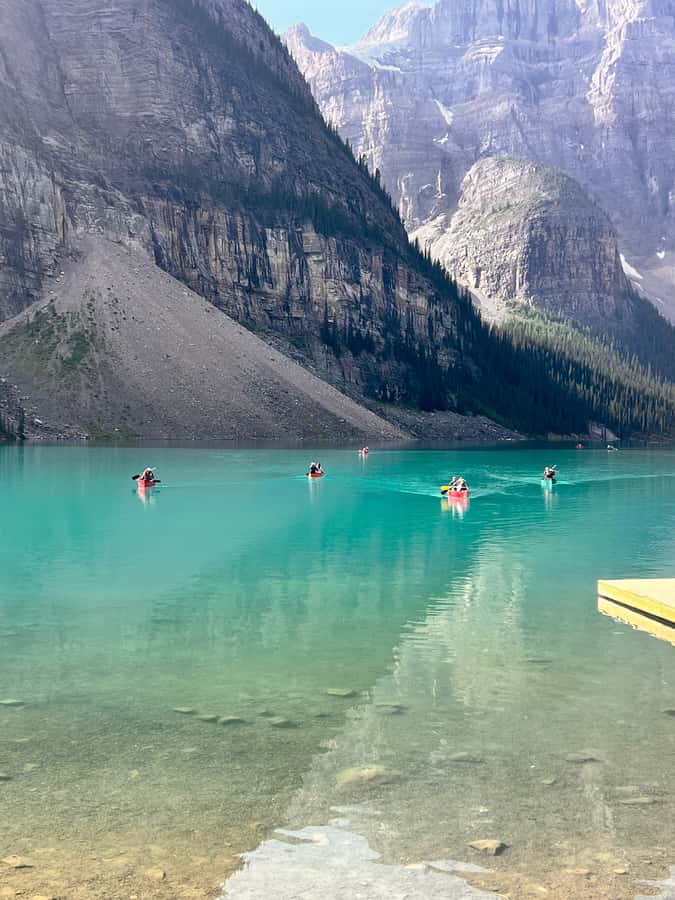Banff: Lake Louise, Moraine, Emerald Lake & Canyon Day Trip - Emerald Lake, a calmer change of pace