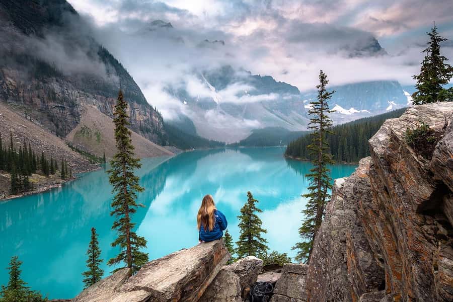 Banff: Lake Louise & Moraine Lake Half Day Tour - Castle Mountain gives the drive a scenic opening