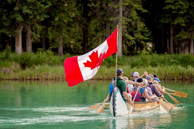 Banff National Park Big Canoe Tour - Starting beside the Banff Canoe Club