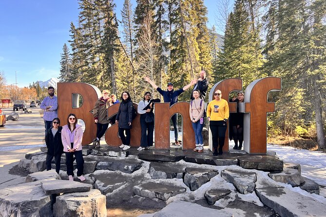 Banff Town, Lake Louise, Moraine, Emerald & Canyon Day Trip - The Banff sign closes the sightseeing circuit
