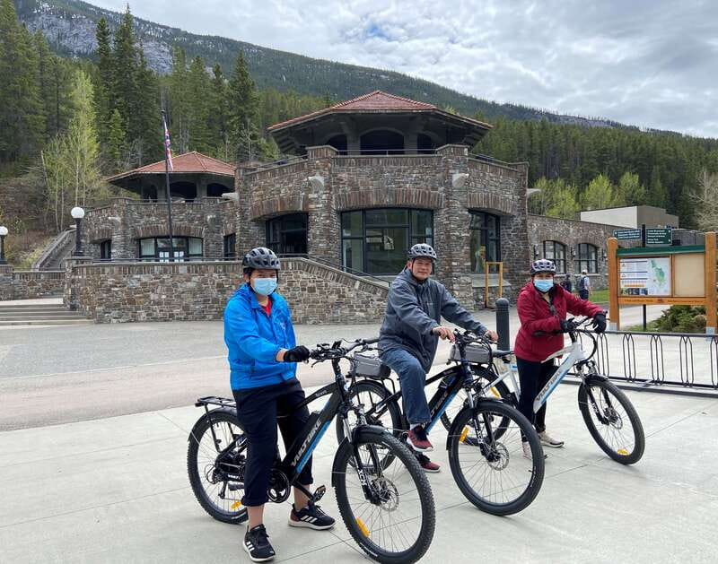 Banff Townsite: E-Bike Explorer - Bow Falls and the Banff Springs Hotel