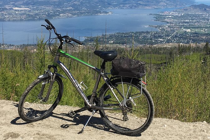 Bicyle Tour on Historical Kettle Valley Railway from Myra Canyon to Penticton - Chute Lake is the natural halfway pause