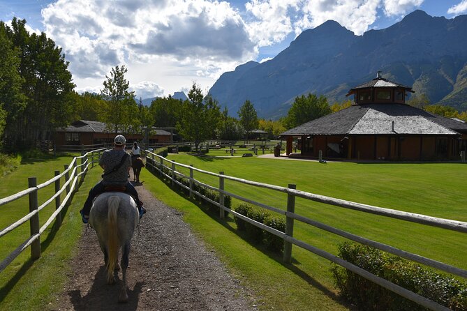 Buffalo Loop 1-Hour Horseback Trail Ride in Kananaskis - Passing the buffalo paddock