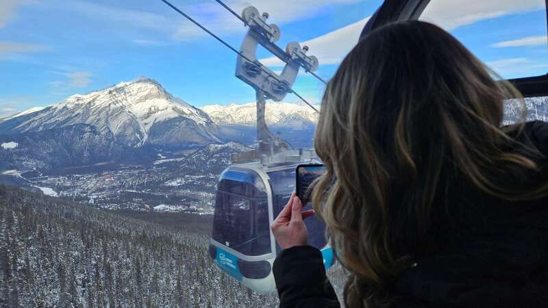 Calgary: Canmore, Banff, Lake Louise - Gondola Included - Riding the Banff Gondola to Sulphur Mountain