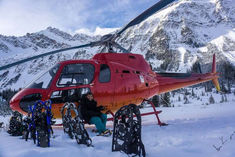 Canadian Rockies: Abraham Lake Ice Bubbles Helicopter Tour - A hot meal and fire make the cold easier to enjoy