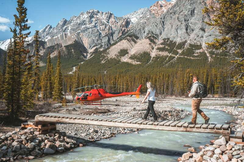 Canadian Rockies: Private Helicopter Tour and Hike for Two - Twin Falls, or a winter hour on snowshoes
