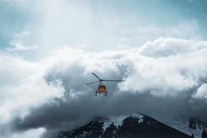 Canadian Rockies: Private Helicopter Tour and Hike for Two - The return flight over Abraham Lake