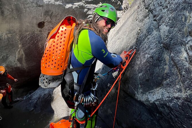 Canyoning half day - Heart Creek Canyon (beginner level) - Suiting up above the canyon