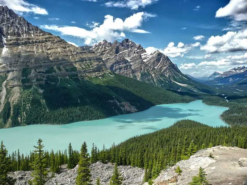 Columbia Icefield, Peyto Lake, Bow Lake Discovery Tour - Crowfoot Glacier from the moving coach