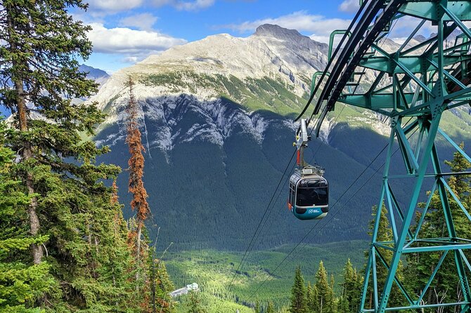 Day Tour to Banff Gondola Johnston Canyon Hiking Cave Basin - Reaching Sulphur Mountain by gondola