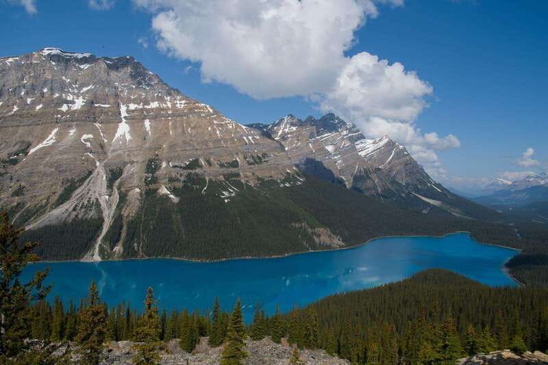 Deep Day Tour to Peyto, Moraine, Louise Lakes, J. Canyon... - The morning begins with Castle Mountain and Moraine Lake