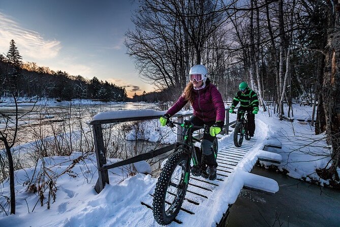 Electric Fat Biking Adventure in Banff | Small Group Adventure - Bow Falls: a brief stop with plenty of force