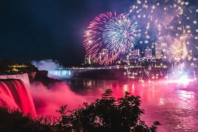 Fireworks and Falls Glow Canada Walking Tour and Skylon Tower - Seeing the curves of Horseshoe Falls