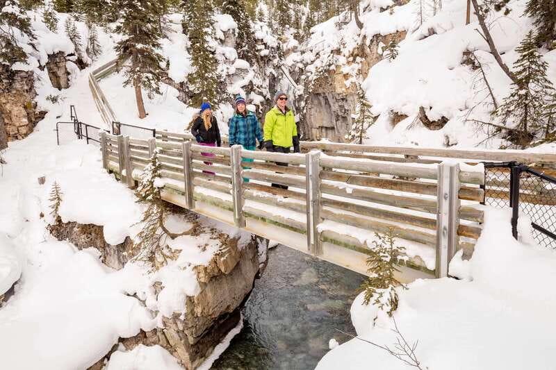 From Banff: Marble & Johnston Canyon Icewalk Combo - Marble Canyon: a quiet start beside clear winter water