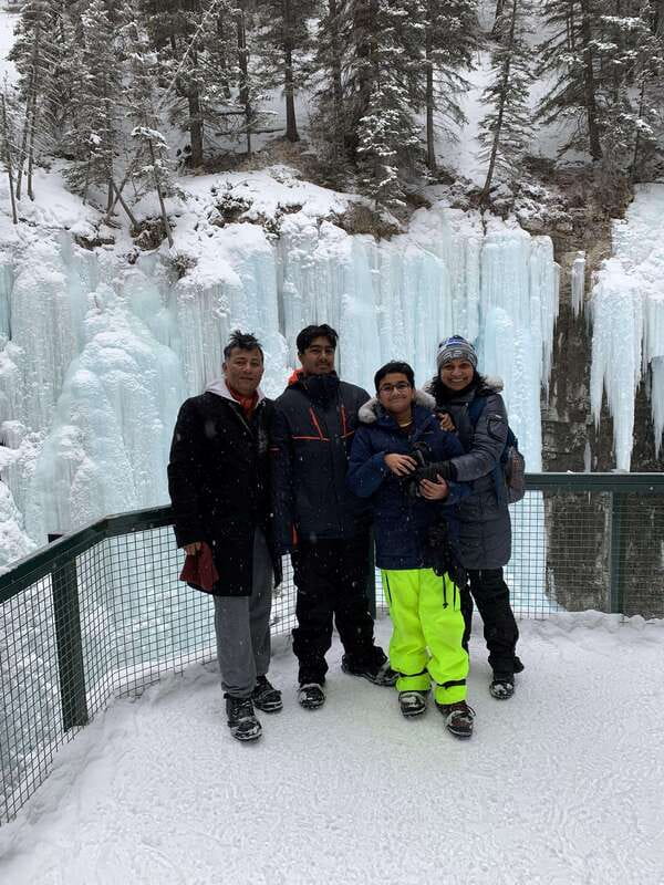 From Banff: Marble & Johnston Canyon Icewalk Combo - Meeting your van behind the Mount Royal Hotel