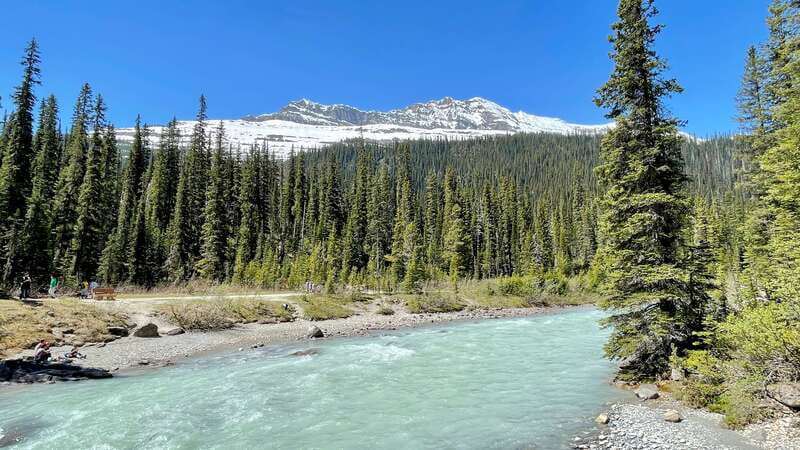 From Calgary: Banff & Yoho National Parks Private Day Tour - Banff town adds a human pause