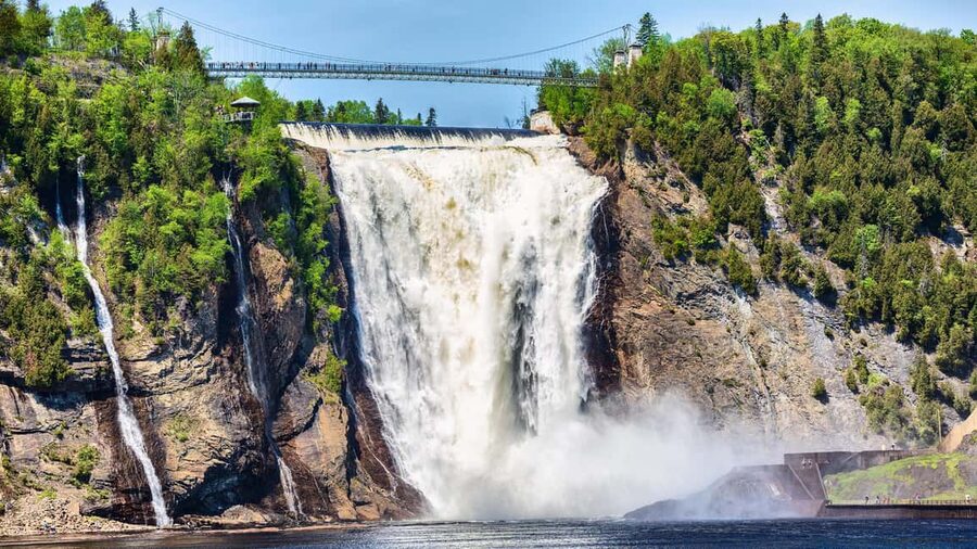 From Montréal: Québec City, River Cruise & Montmorency Falls - Montmorency Falls, Québec’s powerful opening scene