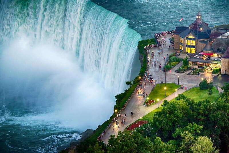 From Niagara Falls Canada Tour Boat, Lunch, Journey, Skylon - Hornblower Niagara Cruises and the spray zone