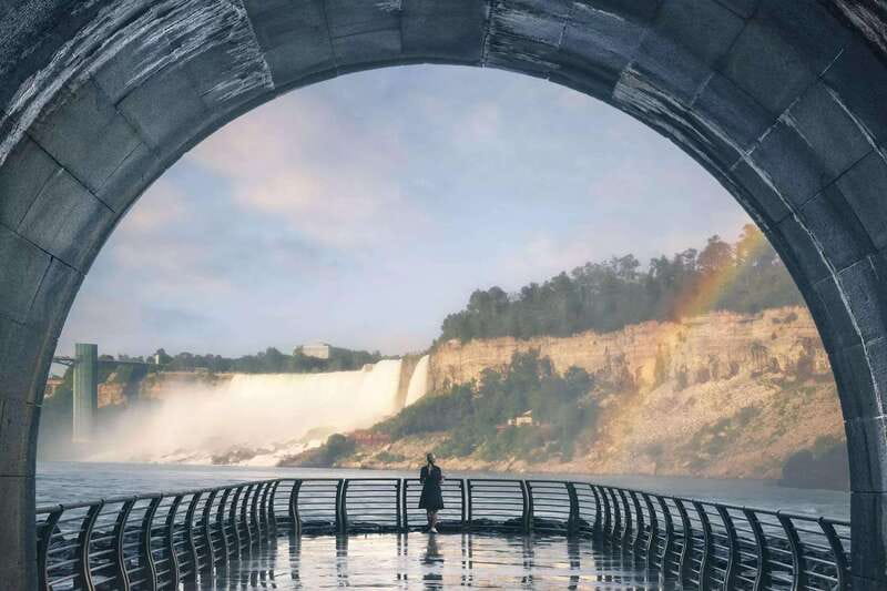From Niagara Falls Canada Tour Boat, Lunch, Journey, Skylon - Journey Behind the Falls and the sound of the Horseshoe Falls