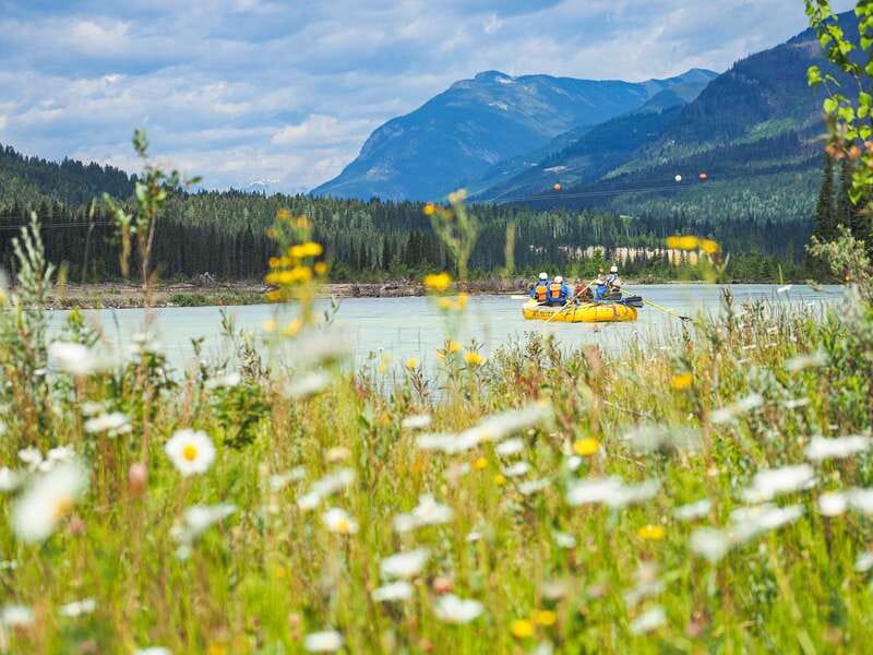 Golden, BC: Kicking Horse River Family Rafting with Lunch - A calm Upper Canyon float through mountain scenery