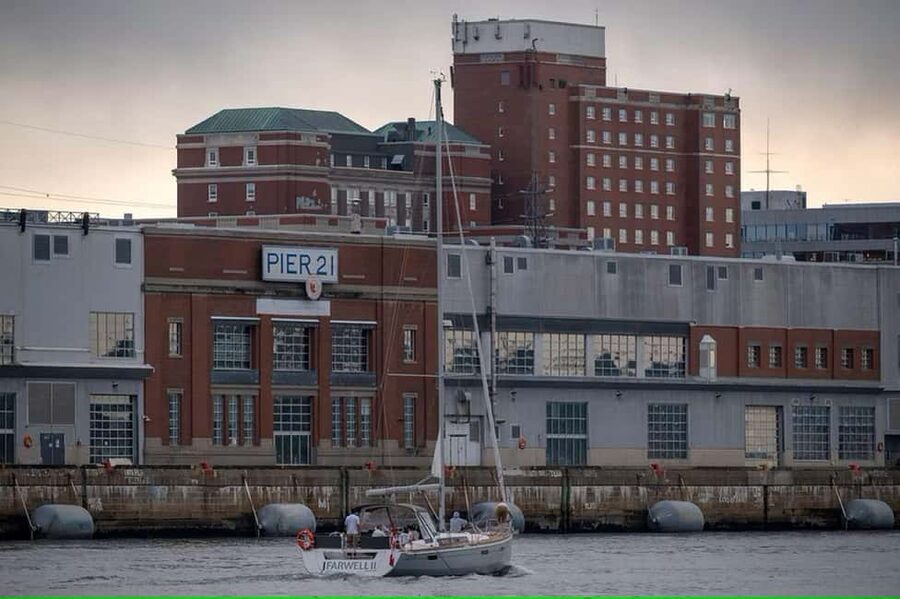 Halifax: Best of Halifax Harbour Tour - A drink on deck, with a few limits