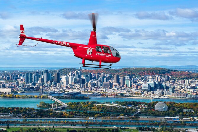 Helicopter Tour Over Montreal - Taking off from Helicraft in Saint-Hubert