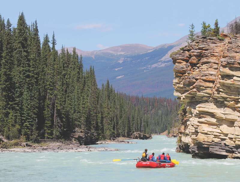 Jasper: Canyon Run Family Whitewater Rafting - Getting Ready Below Athabasca Falls
