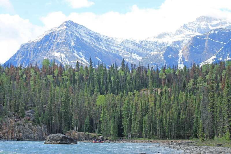 Jasper: Canyon Run Family Whitewater Rafting - The First Rapids and the Sound of Athabasca Falls