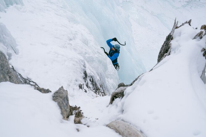 Jasper Ice Climbing Experience - Climbing a frozen waterfall outside Jasper