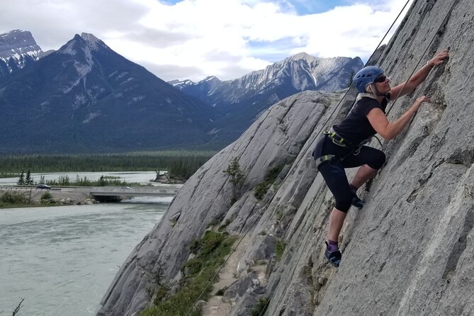 Jasper Rock Climbing Experience - Learning to lower down the cliff