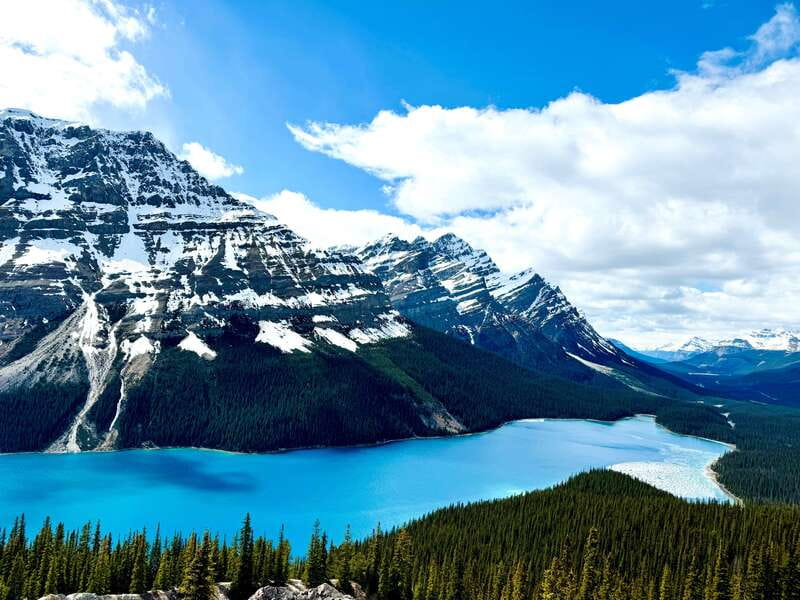 Lake Louise, Peyto Lake, Johnston Canyon & Icefields Parkway - Castle Mountain provides a quick roadside pause