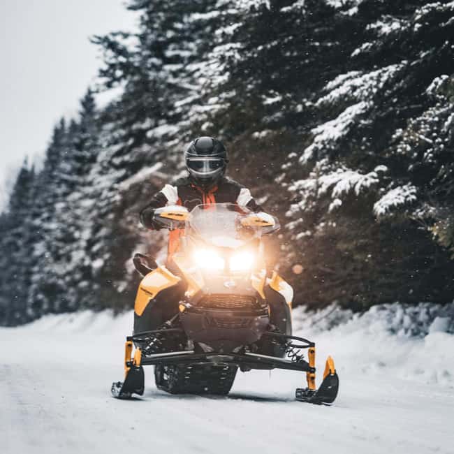 Laurentians: Snowmobile Guided Tour - Four and six hours for serious trail time
