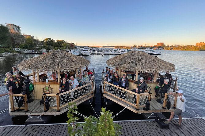 Lilo Floating Tiki Bar on the Ottawa River - Ottawa from a small tiki boat