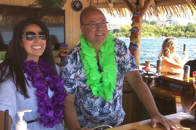 Lilo Floating Tiki Bar on the Ottawa River - Drinks, snacks, and the onboard atmosphere