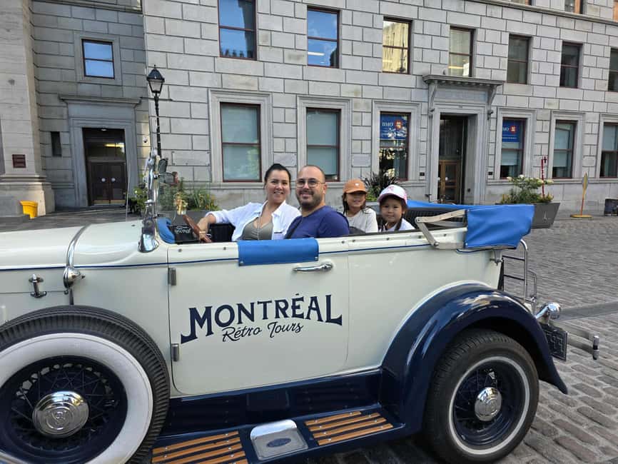Montreal: An unforgettable guided tour in a vintage 1930s convertible car - A Practical Choice for Families and Small Groups