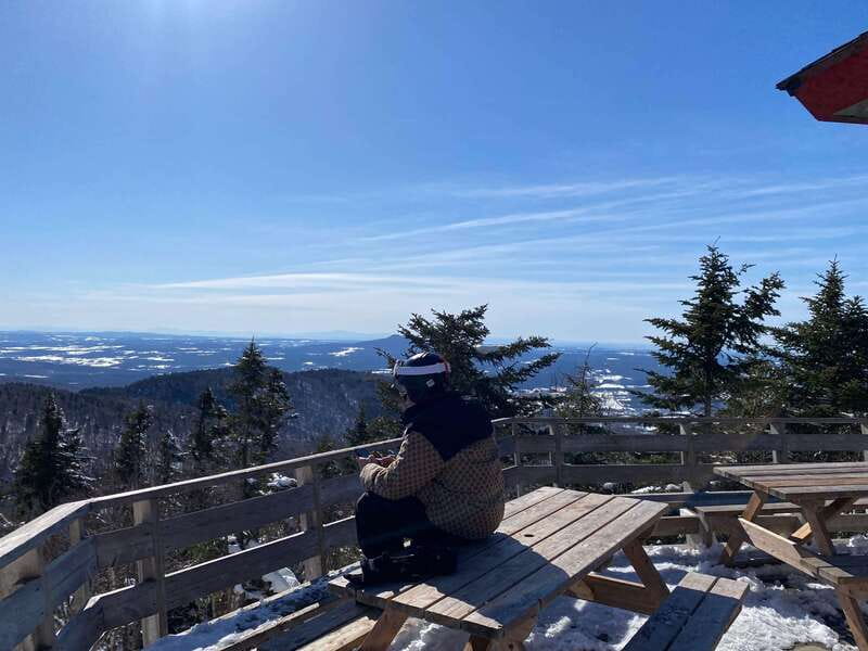 Montreal: Canadian Forest Guided Tour by Snowmobile - Riding toward Olympia Mount
