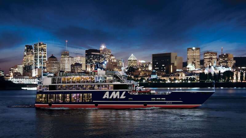 Montreal: Evening Cruise with DJ and Dance Floor - The Biosphere and Jacques Cartier Bridge after sunset