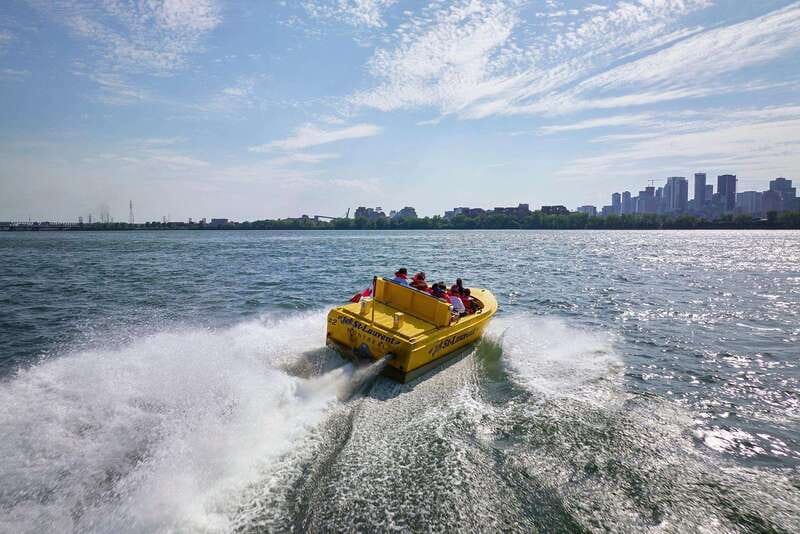 Montreal: Jet Boating on the Lachine Rapids - Old Port views and the run toward Champlain Bridge