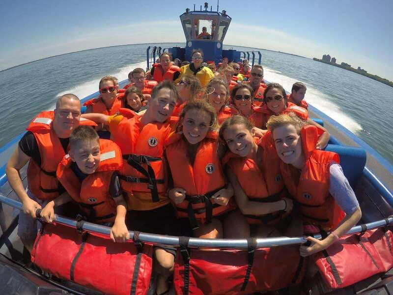 Montreal: Jet Boating on the Lachine Rapids - Returning past downtown Montreal