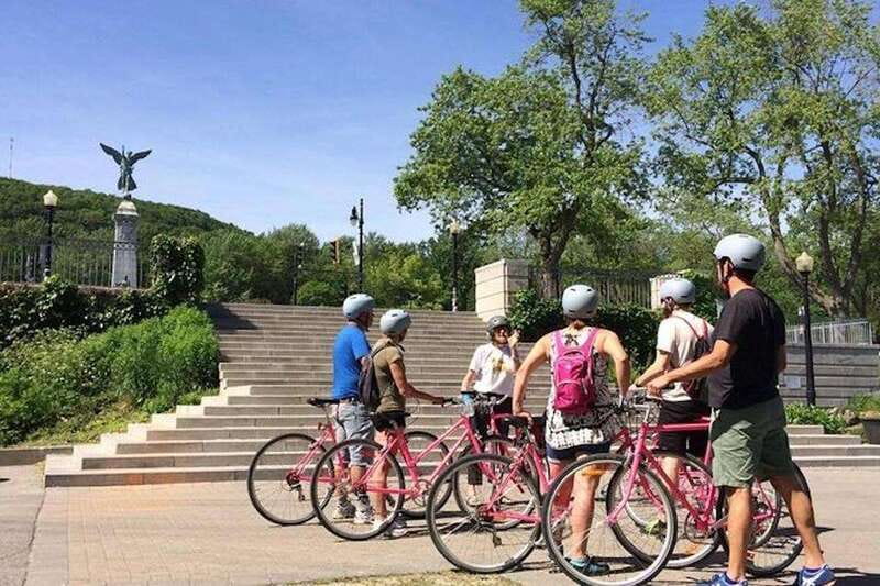 Montreal: Non Touristy Pink Bike Tour - Back lanes and neighborhood buildings