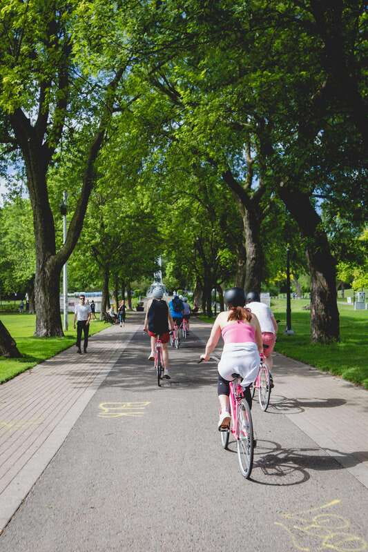 Montreal: Non Touristy Pink Bike Tour - Starting on the mains and moving into local streets
